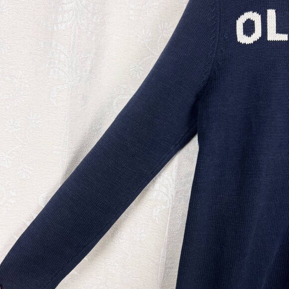 Kiel James Patrick Old Salt cotton knit sweater blue rollneck jumper nautical XS - Picture 4 of 8